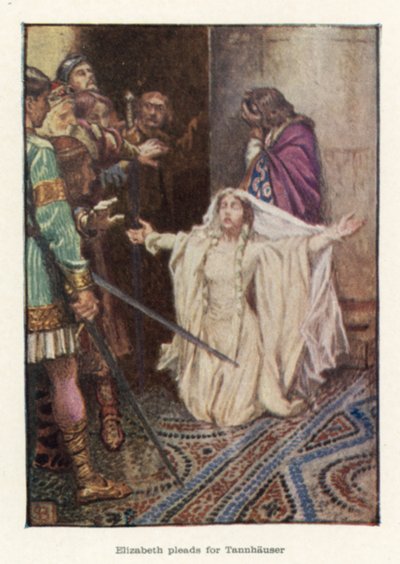 エリザベスはタンハウザーを懇願する 作： John Byam Liston Shaw